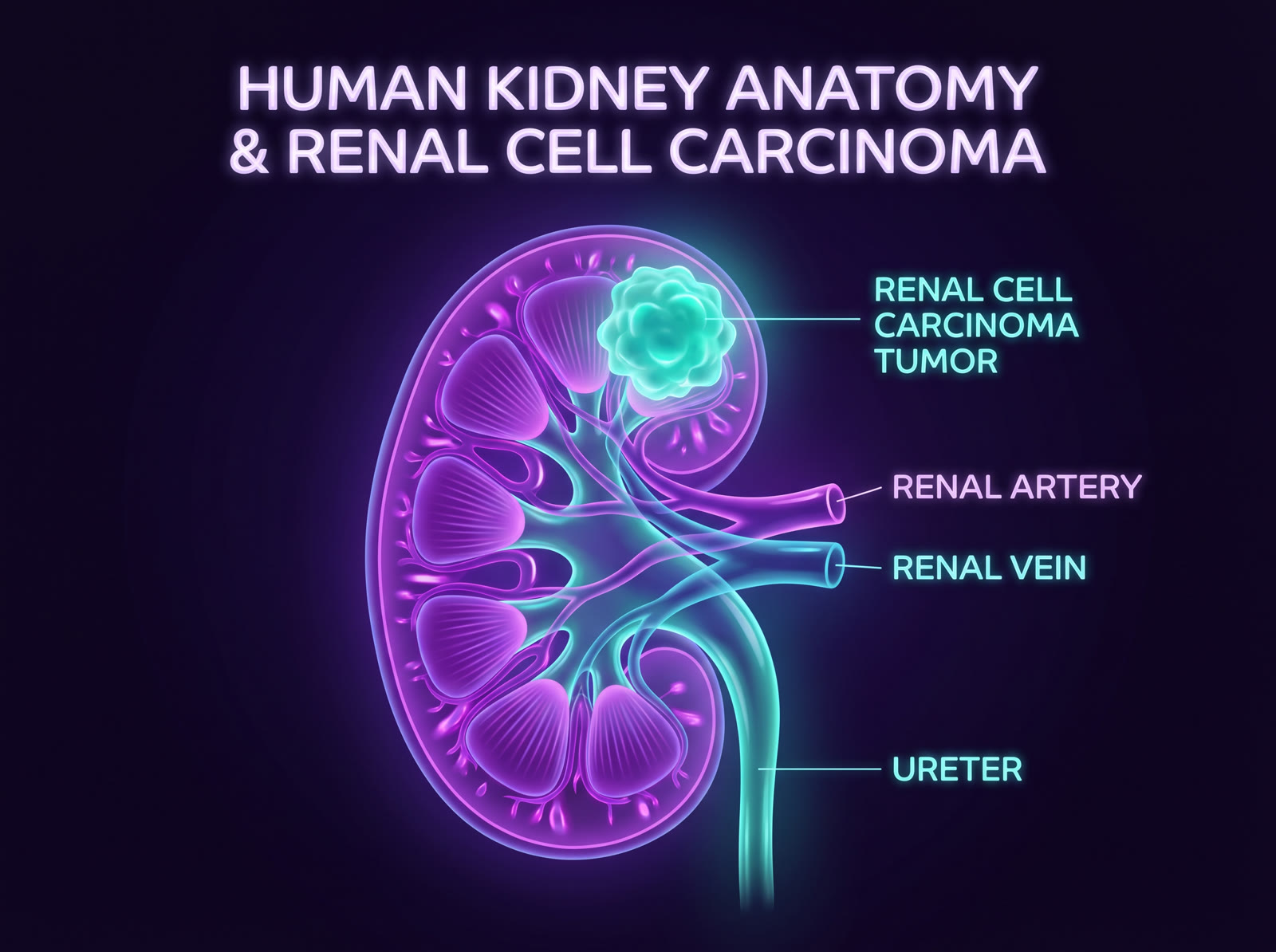 Böbrek anatomisi — renal cell karsinom ve damar yapıları